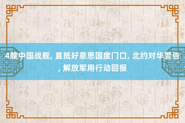 4艘中国战舰, 直抵好意思国度门口, 北约对华警告, 解放军用行动回报